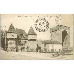 carte postale ancienne 46 CAHORS. Barbacane et Tour des Pendus 1923