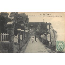 76 LE TREPORT. La Montée du Calvaire de la Falaise d'Aval 1907
