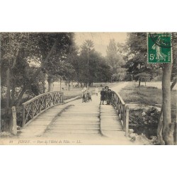 91 JUVISY. Pont en bois du Parc Hôtel de Ville 1912