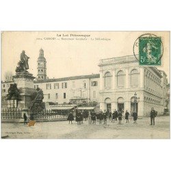carte postale ancienne 46 CAHORS. Bibliothèque 1915