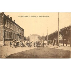 59 FEIGNIES. Place et Ecole des Filles 1931