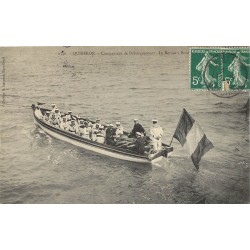 56 QUIBERON. Compagnie de débarquement le Retour des Marins à bord 1908