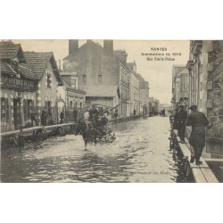 44 NANTES. Imprimerie rue Emile Péhant Inondations de 1910