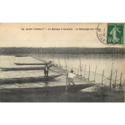 18 SAINT-THIBAULT. Un Barrage à Saumons et Nettoyage des Filets 1912