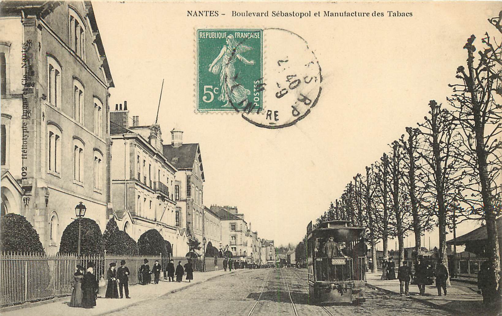 44 NANTES. Manufacture des Tabacs boulevard Sébastopol 1910