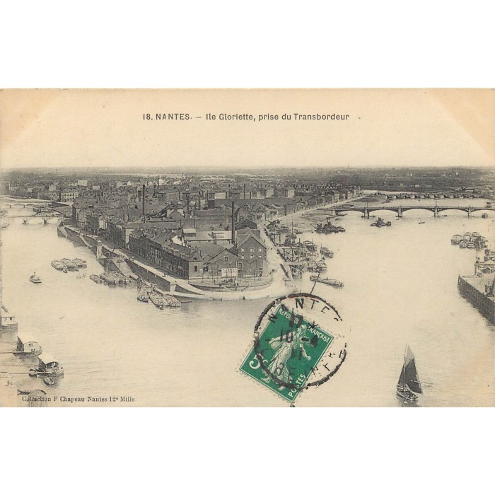 Panorama and bourse from La Gloirette (i.e., Gloriette), Nantes, France