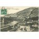 carte postale ancienne 46 CASTELFRANC. Pont suspendu 1909