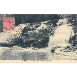 Brésil SAO PAULO. Cascata de Rio Cachoeira vers 1910