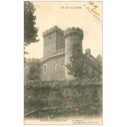 carte postale ancienne 46 CASTELNAU-BRETENOUX. Château Donjon 1904