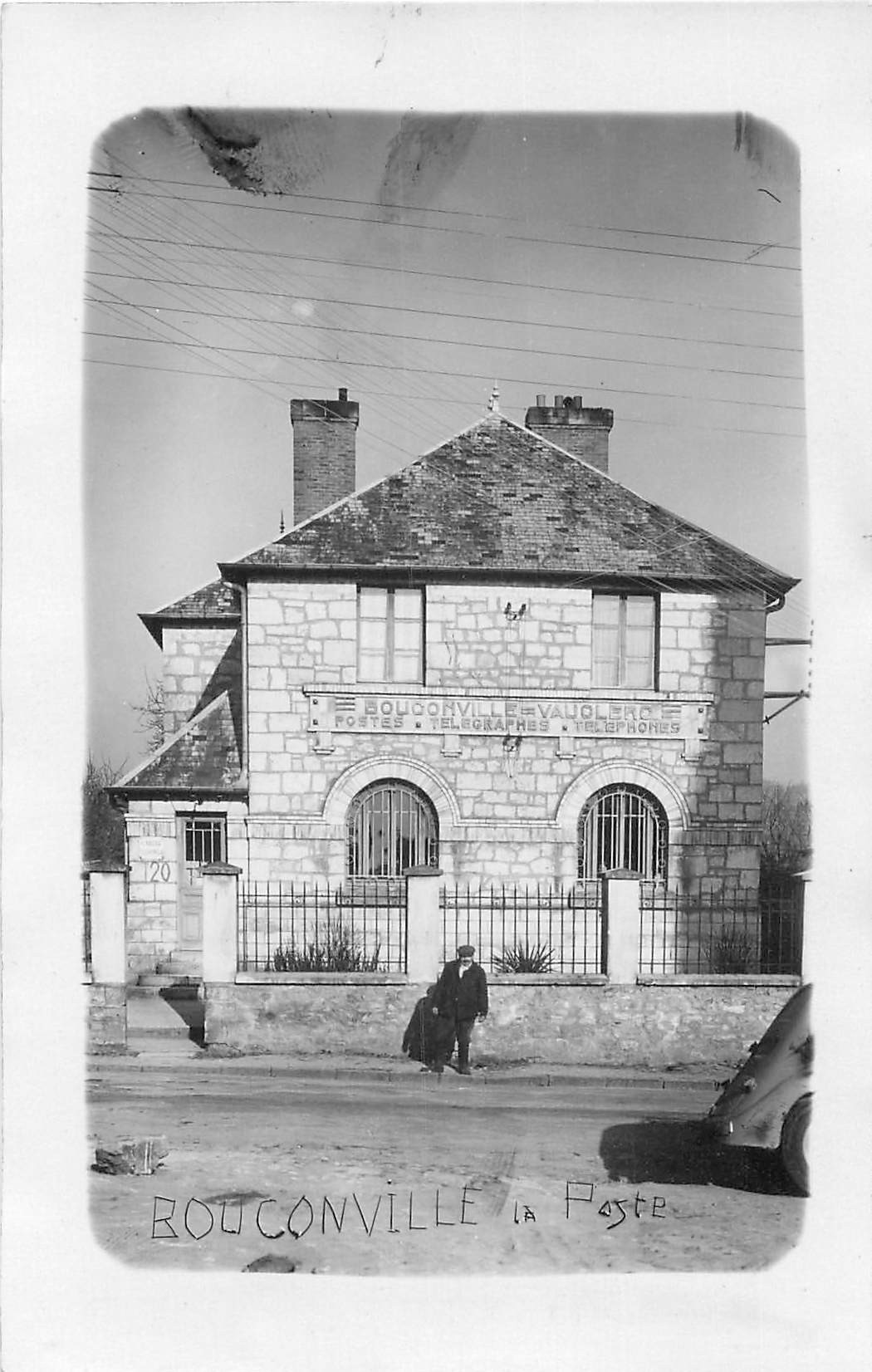 02 BOUCAINVILLE. La Poste et Vauclerc. Photo cpa rare