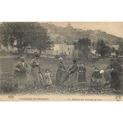 12 AVEYRON. Récolte des Pommes de terre 1915. Métiers de la Campagne