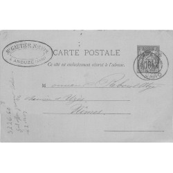 RARE 1887 ANDUZE 30. Carte Lettre de M° Gautier Notaire pour Nîmes