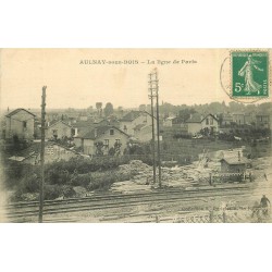93 AULNAY-SOUS-BOIS. Chemin de fer et passage à niveau sur la ligne de Paris 1911