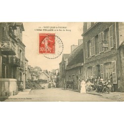 50 SAINT-JEAN-LE-THOMAS. Hôtel Follain et le Bas du Bourg 1912