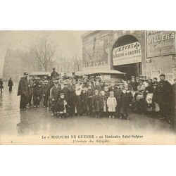 PARIS 06 Le "Secours de Guerre" au Séminaire Saint-Sulpice. Arrivée des Réfugiés 1915