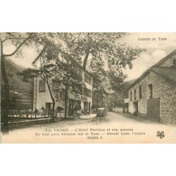 48 LES VIGNES. Voiture devant l'Hôtel Parisien 1925