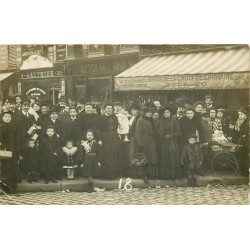 PARIS 17° Café Meyer, Pharmacie Arnal et Charcuterie Gauthier au 12 Avenue des Ternes. Photo Cpa 1911