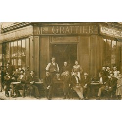 77 CHARMOY Commune d'ARVILLE. Maison Grattier Alfred Café Epicerie. Rare Carte Photo vers 1910. Par Beaumont-en Gatinais