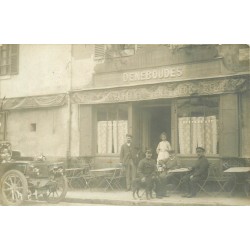 92 SURESNES. Restaurant " La Gaité " Deneboudes et voiture 3 rue de Longchamp 1906.
