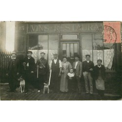 94 VILLEJUIF. Chasseurs au Café Restaurant Petex Lebas 15 rue de la Pompe 1907