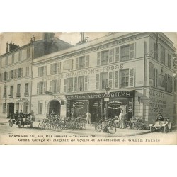 Superbe lot de 25 CPA FONTAINEBLEAU 77. Garage Magasin Cycles, Eglise, Hôtel de Ville, Rue Grande, Hôtel, Gendarmerie