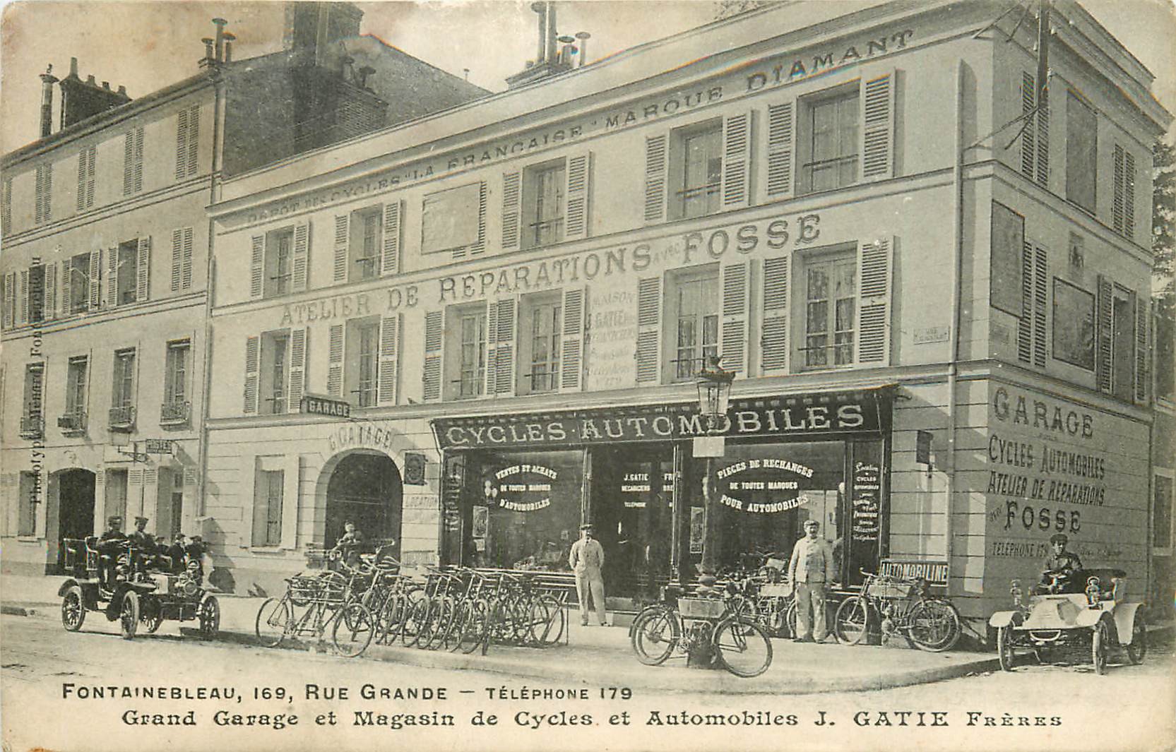 Ancienne Carte Postale CPA 77 Fontainebleau – La Grande Rue, Année 1900 (Bon état)