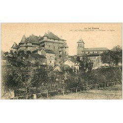 carte postale ancienne 46 LACAPELLE-MARIVAL. Château et Eglise