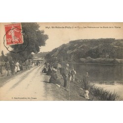 35 SAINT-MALO-DE-PHILY. Les Pêcheurs sur les Bords de la Vilaine 1918