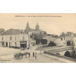 49 SEGRE. Eglise, Quai et Pont, et Charcuterie rue de Bretagne