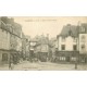 2 x cpa 22 LAMBALLE. Jour de Marché sur Grande Place et Rue Basse1915