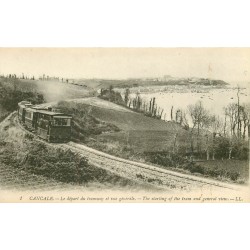 3 x cpa 35 CANCALE. Départ du Tramway, Port, la Fenétre et les Crolles