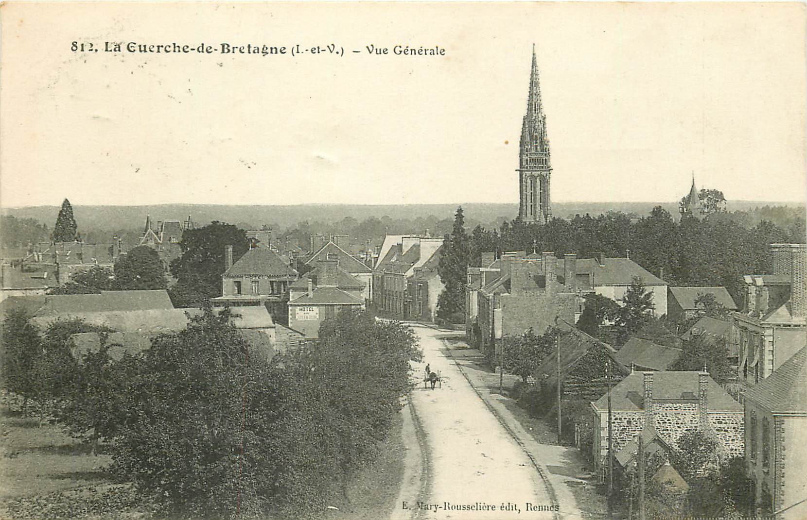 35 LA GUERCHE-DE-BRETAGNE. Vue sur le Village 1916