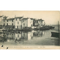13 MARTIGUES. Quai Sainte Catherine avec Barques de Pêcheurs 1915