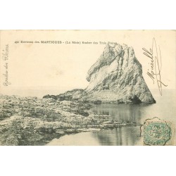 13 "LA MEDE" environs de MARTIGUES. Rocher des Trois Frères 1906