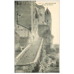 carte postale ancienne 46 ROCAMADOUR. Escalier des Pélerins