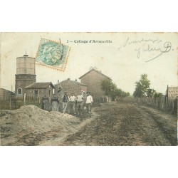 95 ARNOUVILLE-LES-GONESSE GONESSES. Cottage avec Ouvriers terrassiers 1906