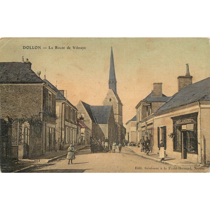 Dollon 72 DOLLON. Boulangerie Route de Vibraye ou Thorigné ou Connerré 1912