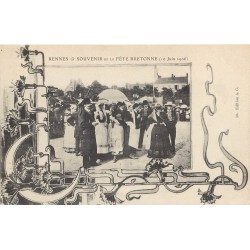 35 RENNES. Souvenir de la Fête Bretonne 1906 les couples