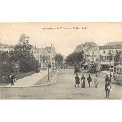 35 RENNES. Tramways et Grand Hôtel Avenue de la Gare