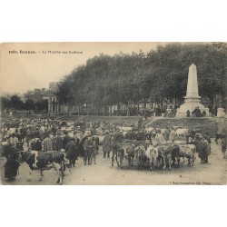 35 RENNES. Le Marché aux Bestiaux tampon militaire...