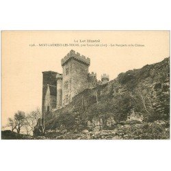 carte postale ancienne 46 SAINT-LAURENT-LES-TOURS. Remparts et Château