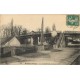 92 ASNIERES-BECON. Le nouveau Pont des Couronnes sur train locomotive 1913