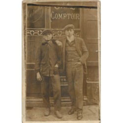 Café Comptoir Costachy. Photo carte postale à identifier vers 1910