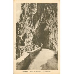 7 cpa 38 COGNIN. Route de Malleval. Tunnels, Gorges Nan, Torrent, Tunnel et Pont Trellins