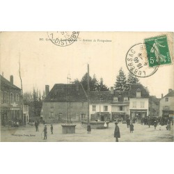19 LUBERSAC. Café "Blanc" et Charcuterie Avenue de Pompadour 1915