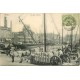 ANVERS. Chargement d'un attelage sur bateaux sur le Quai Flamand 1907