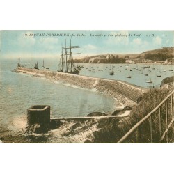 PROMOTION 2 cpa 22 SAINT-QUAY-PORTRIEUX. Jétée du Port et Sémaphore 1913