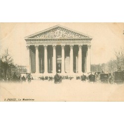 PROMO 2 cpa 75 PARIS. La Madeleine et Conseil d'Etat au Palais Royal 1903