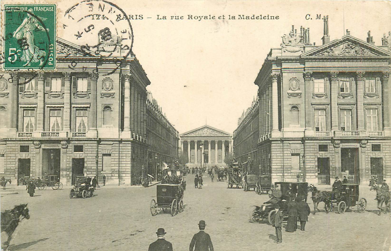 CPA 75 PARIS Rue Royale - Royal Street 1919 Animée