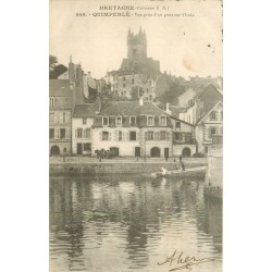 PROMO 2 cpa 29 QUIMPERLE. Buvette de la Garonne et l'Isole 1902